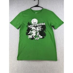 Nike T Shirt Mens Small Green Twilight XC 2019 Horror Graphic Running Tee